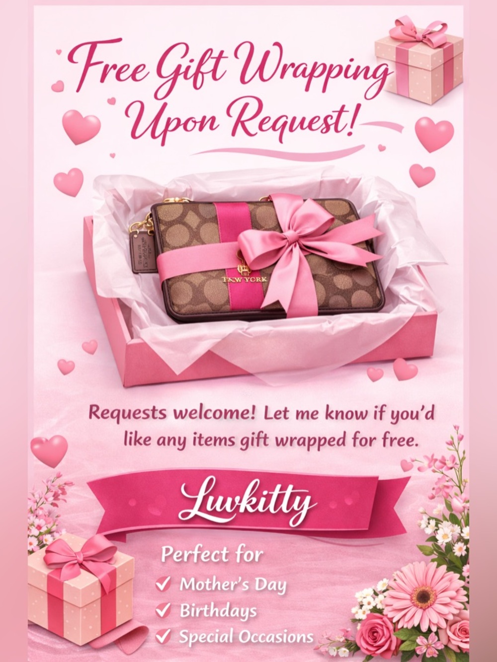 FREE GIFT WRAPPING UPON REQUEST